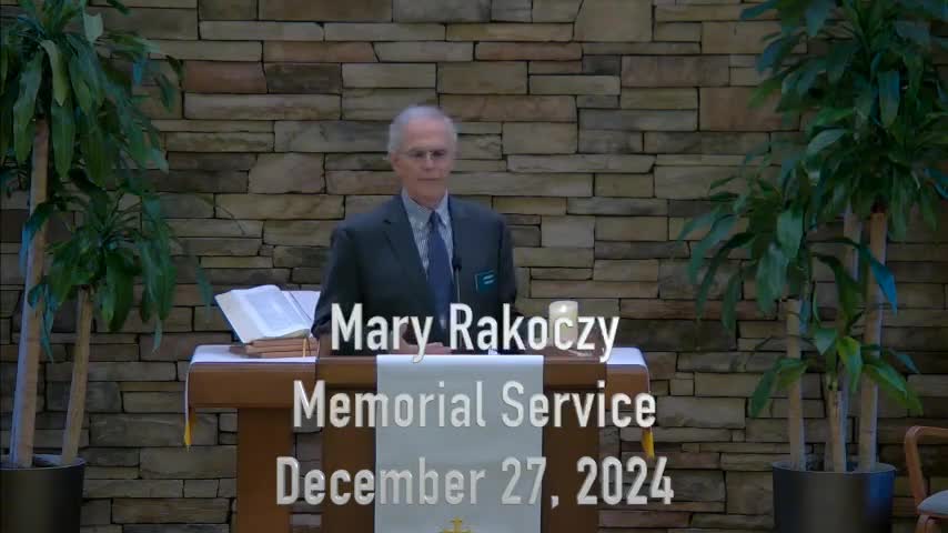 Mary Rakoczy Memorial Service